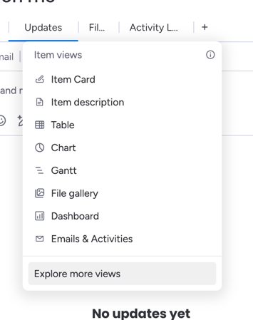 Add item view
