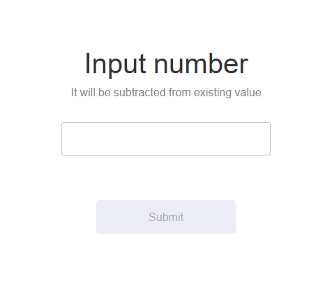 Ask for number screen