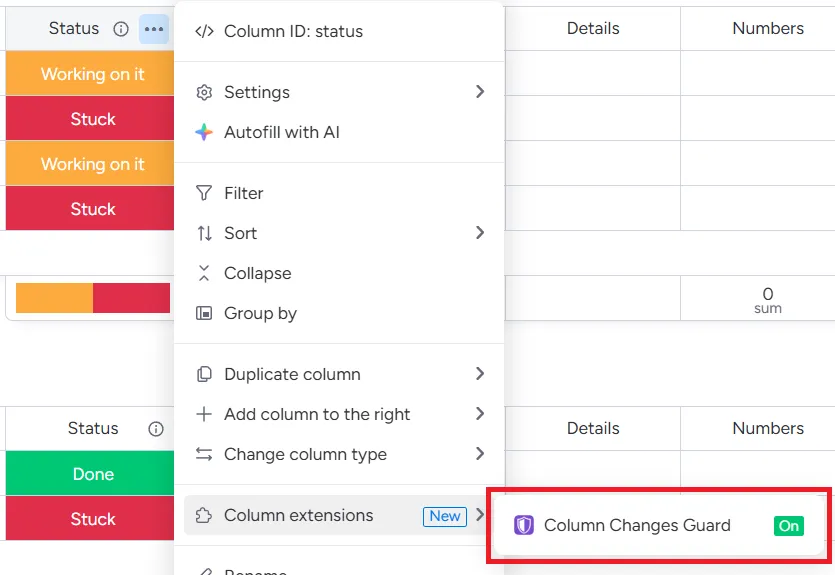 Column extension