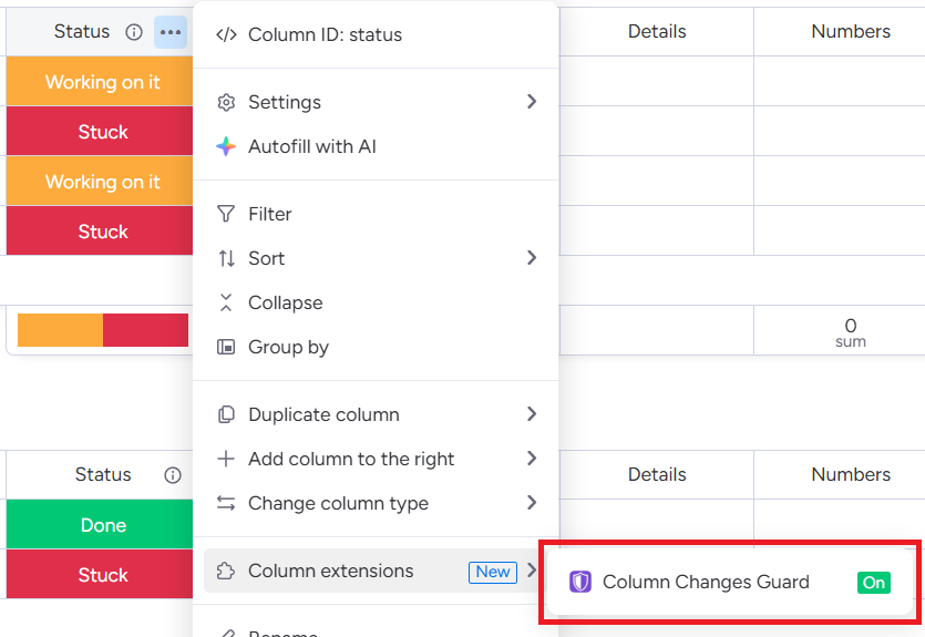 Column extension