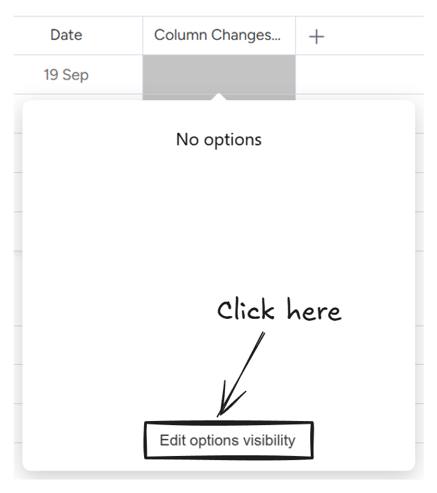 Column popover