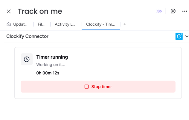Timer running